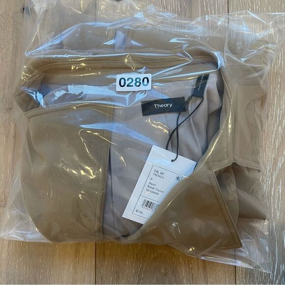 Oaklane Trench Coat in Admiral Crepe
 In Color SAND - Picture 9 of 9